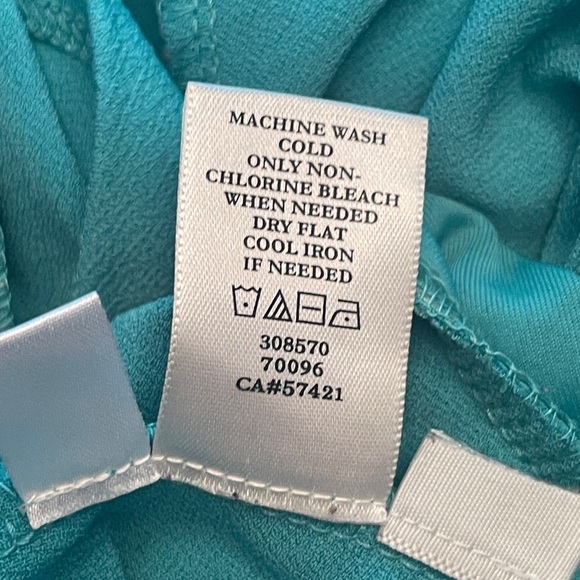 Ann Taylor Teal Drape Neck Blouse - Picture 5 of 7